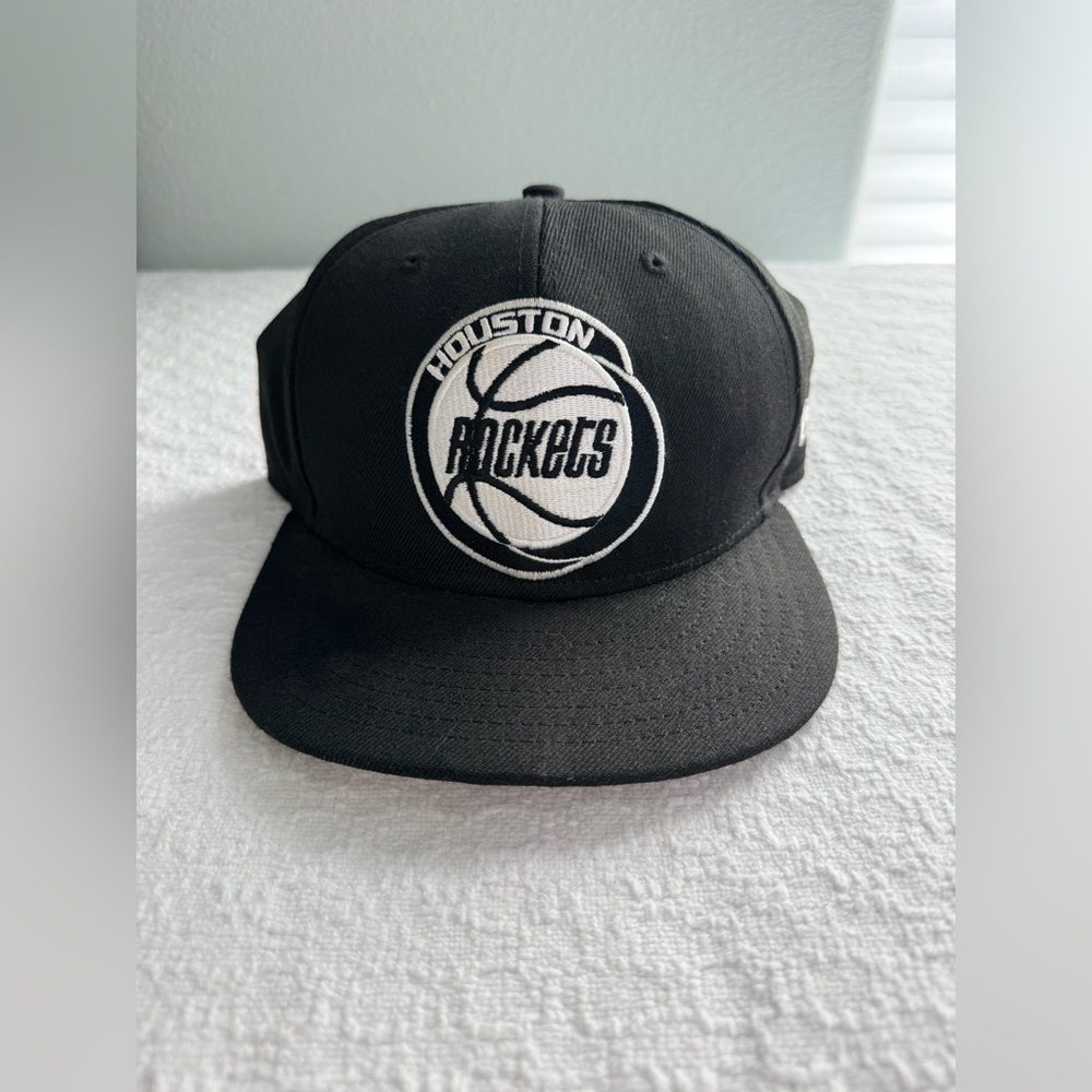 HOUSTON ROCKETS New Era Black 9FIFTY Snapback Hat Pre-Owned